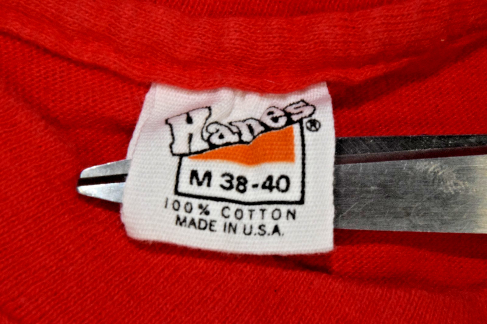 Vintage T-Shirt Hanes Size M 70s Single Stitch Show Your Underalls Double Sided
