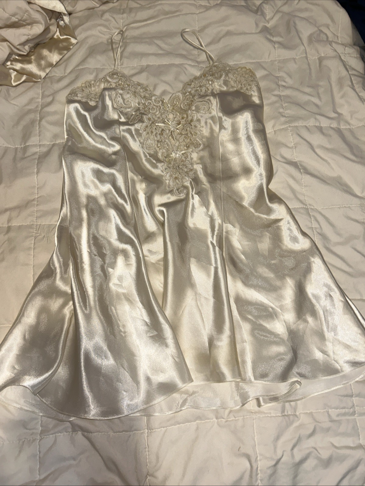Vintage Frederick’s Of Hollywood White Lace Lingerie Bridal NIGHTGOWN