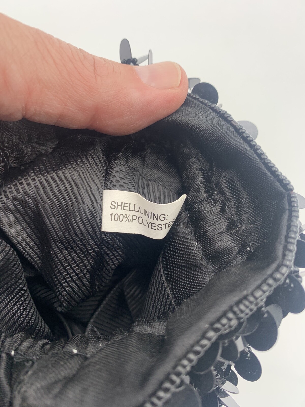 Unknown Brand Vintage Small Black disk Sequin Purse