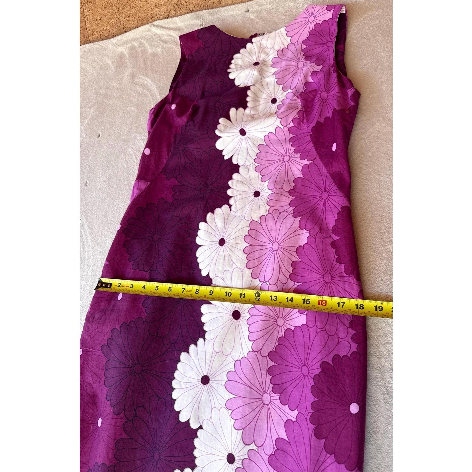 Vintage 1960s–70s Lauhala Hawaiian Maxi Dress Made in Hawaii Purple Floral Mod