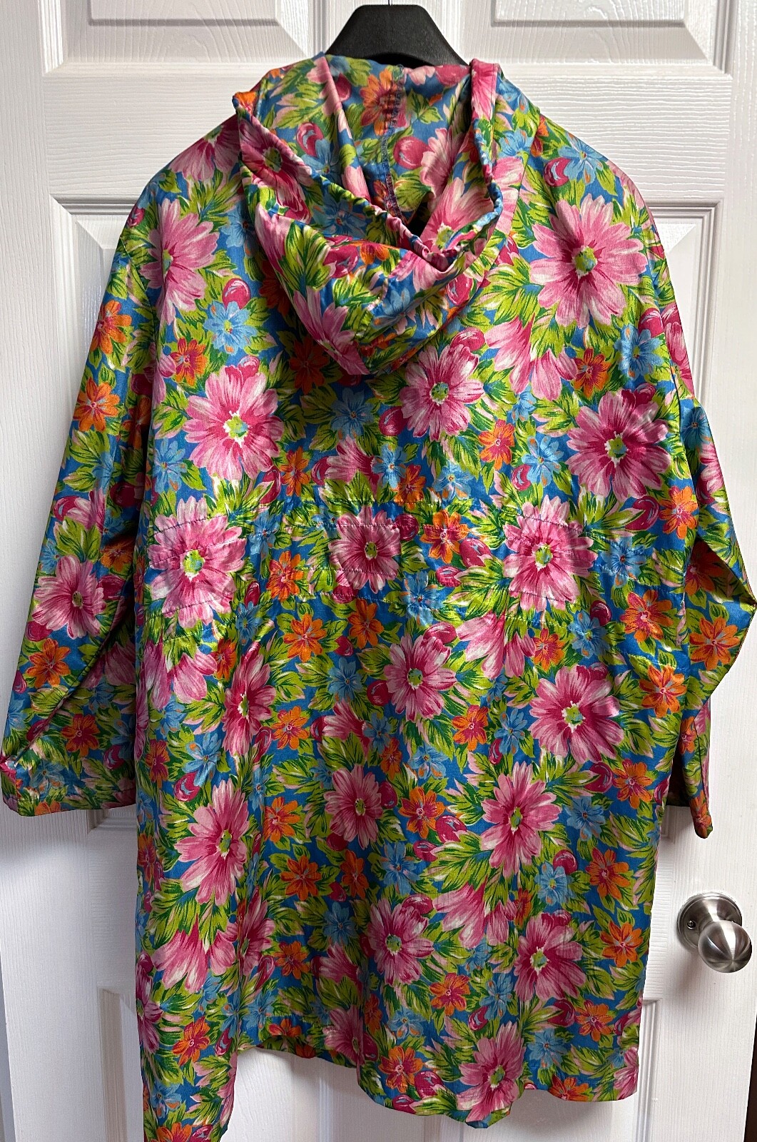 Vintage Fiorucci 90s Floral Nylon Windbreaker Jacket Raincoat One Size Japan