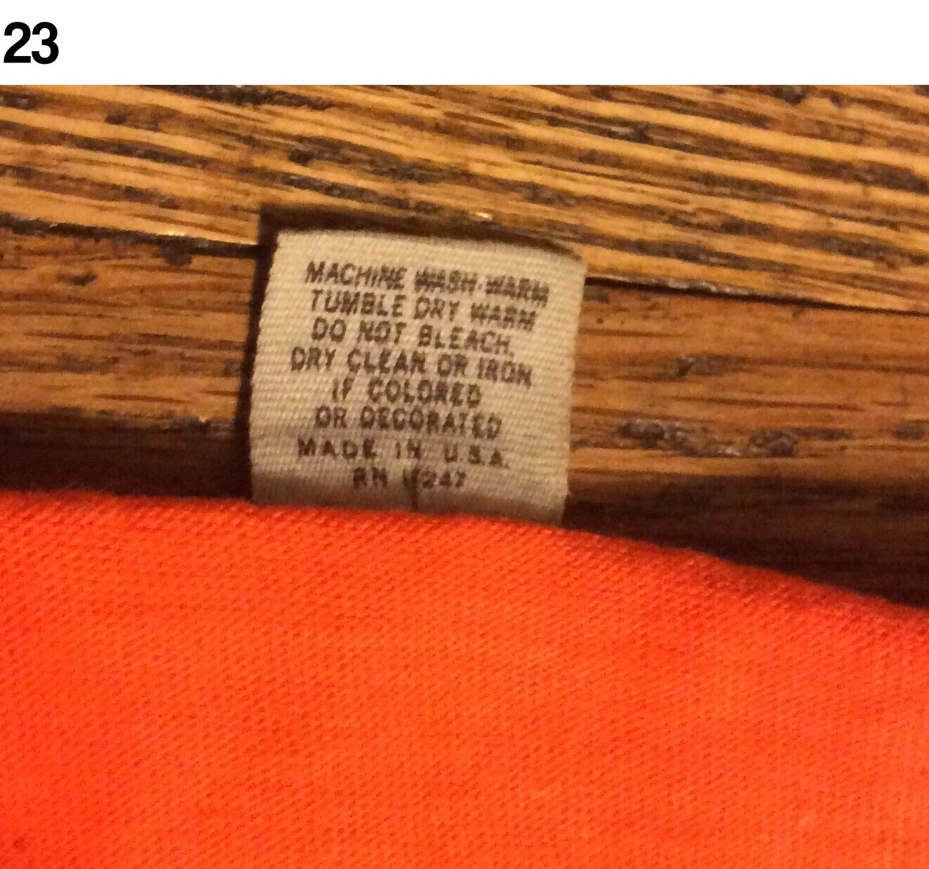 Authentic VTG 70s NAU Stedman Hi-Cru T-Shirt M Orange Cotton NWOT USA