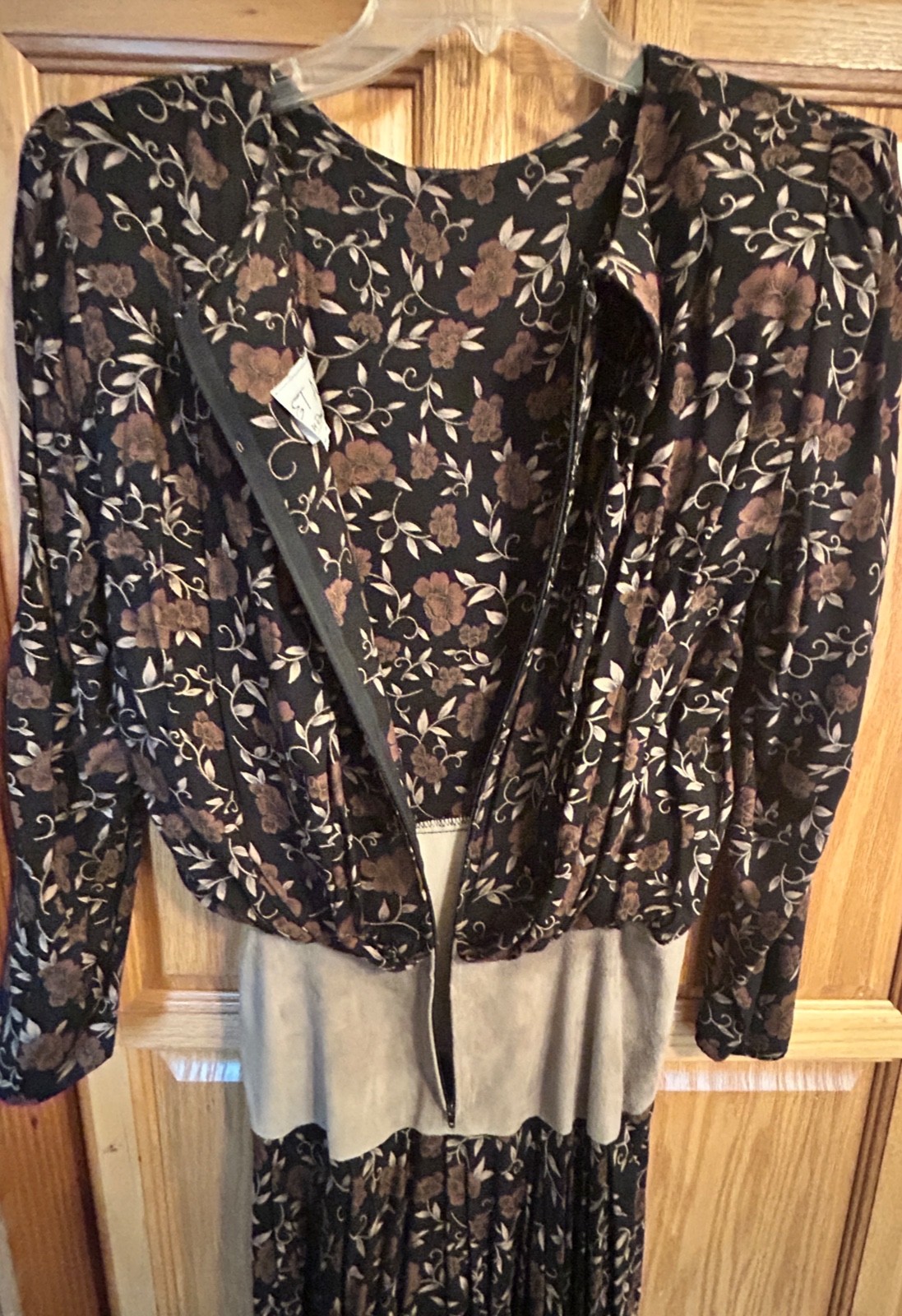 Dress Vintage 80s/90’s Genuine Suede Trim Ronnie Rosado Size 10