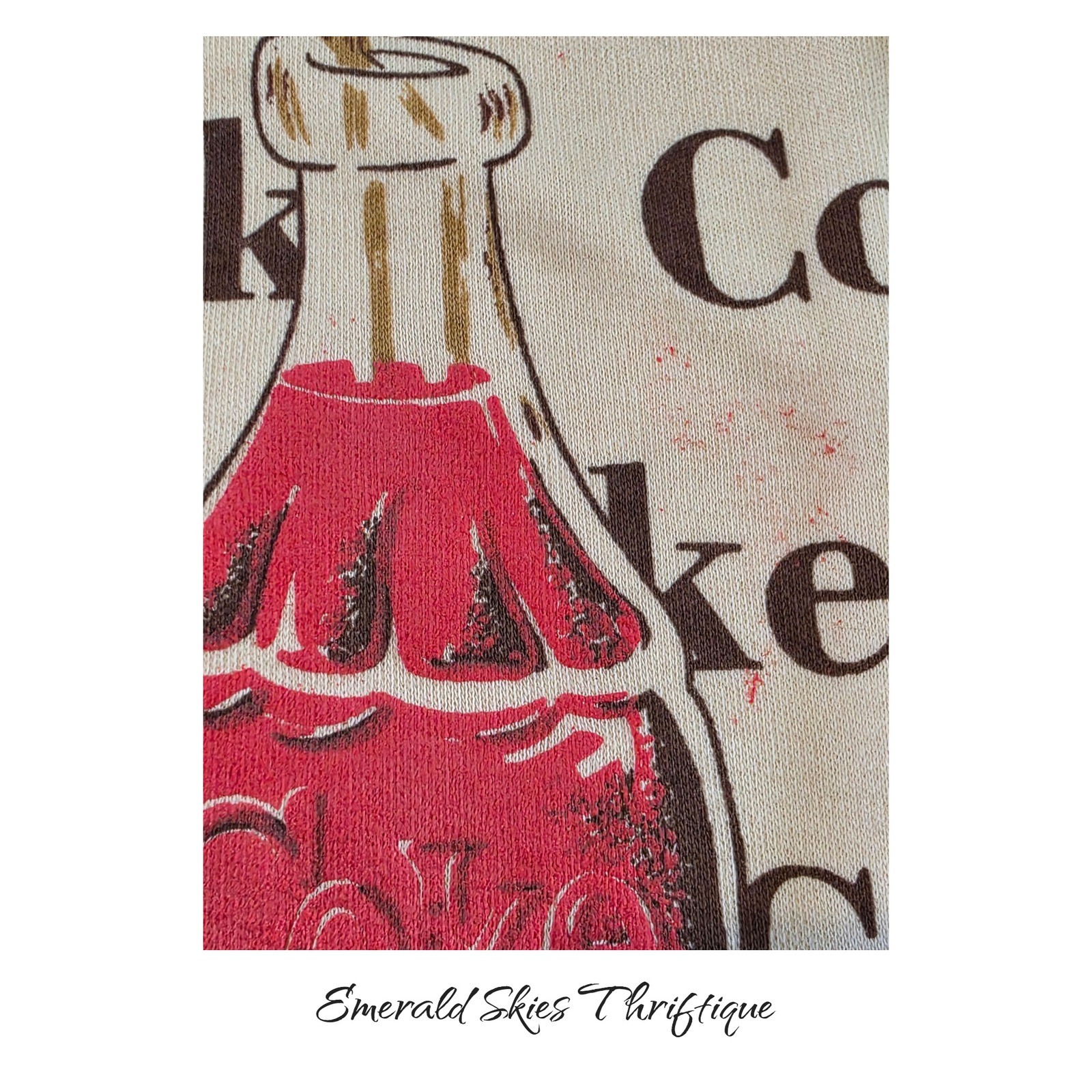 Vintage variety coco-cola coco cola single stitch size large hot dog NOS
