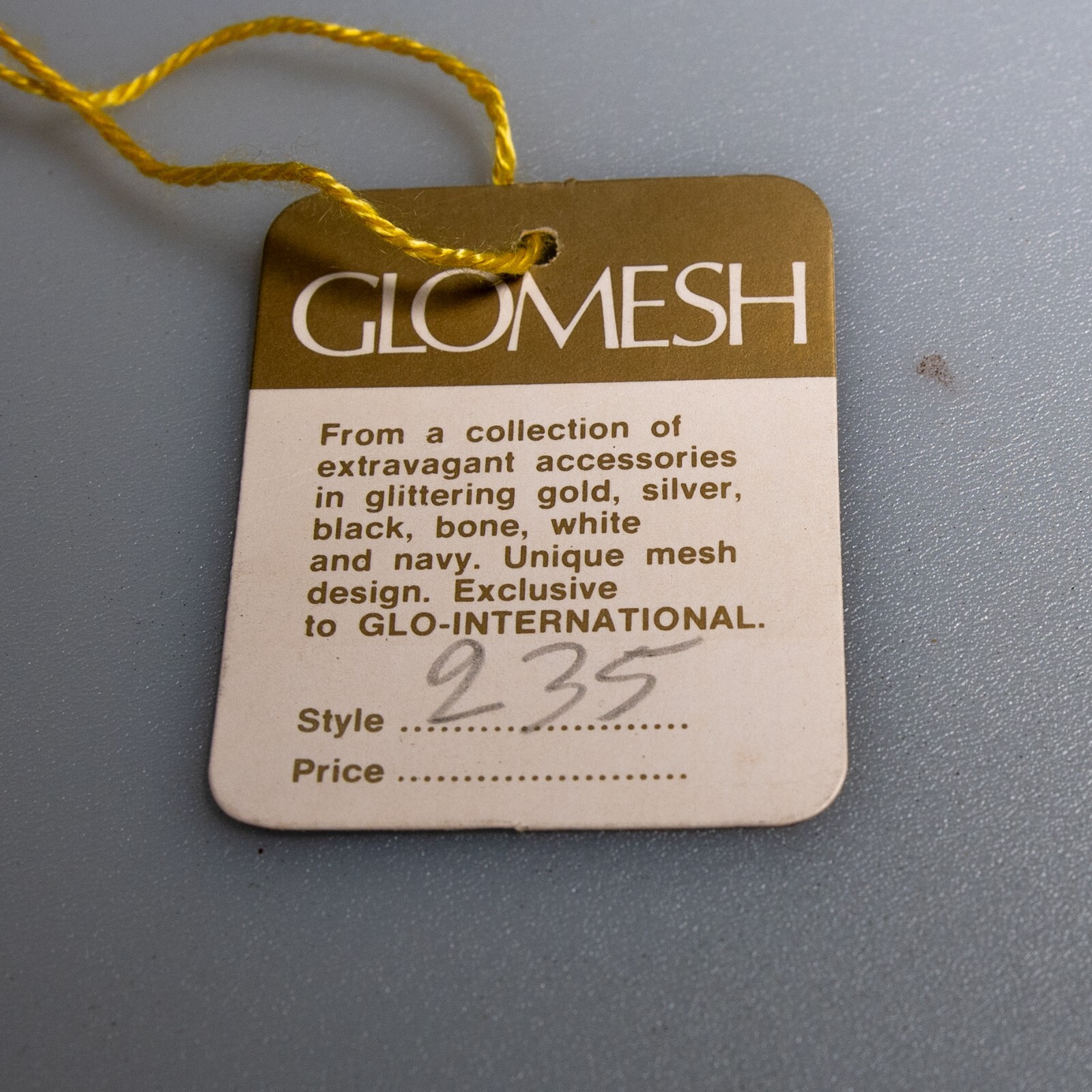 Vintage GLOMESH white and gold small evening bag – in original box