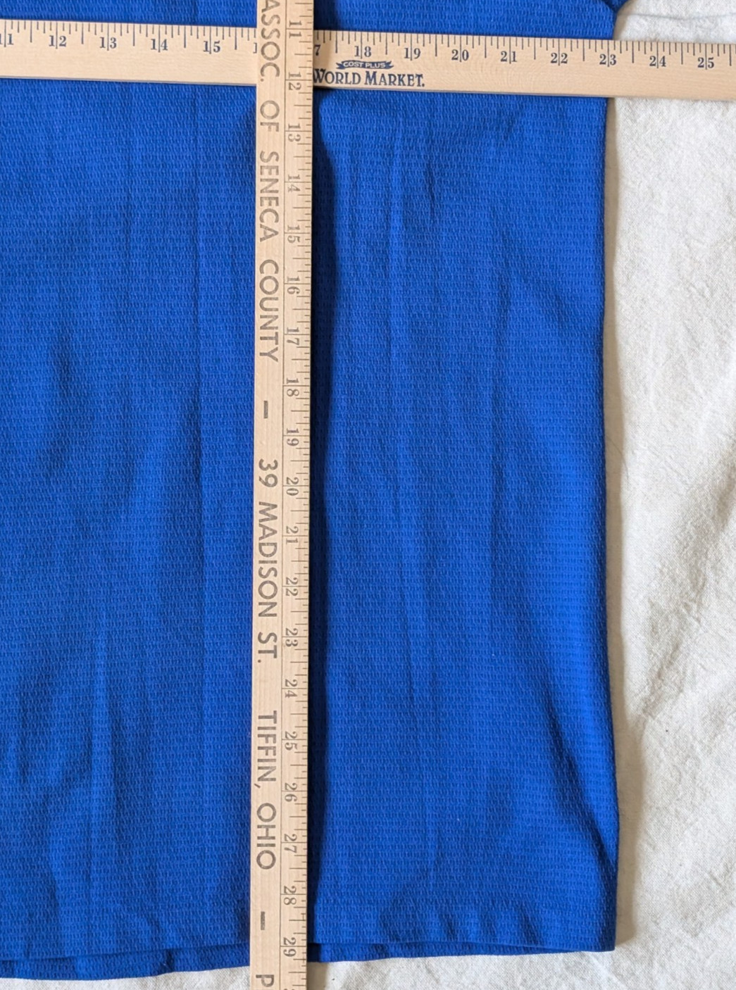 Russell Athletic Vintage 70s Blue Truck Stop Jersey Ringer Tee Size XL USA Made