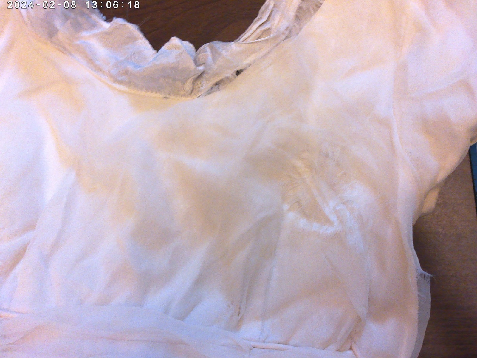 Vintage Tattered Party Dress White + Camisole 1950s-’60s Girls/Women’s Small
