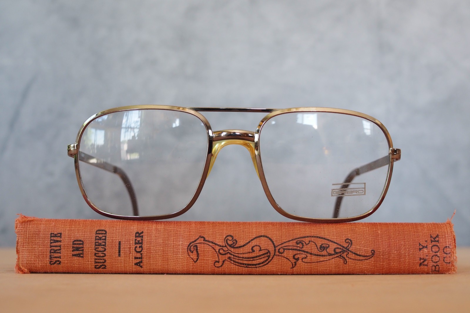 Vintage 1970s France Aviator Eyeglasses Pilot NOS Retro Nerd Preppy silver Tone