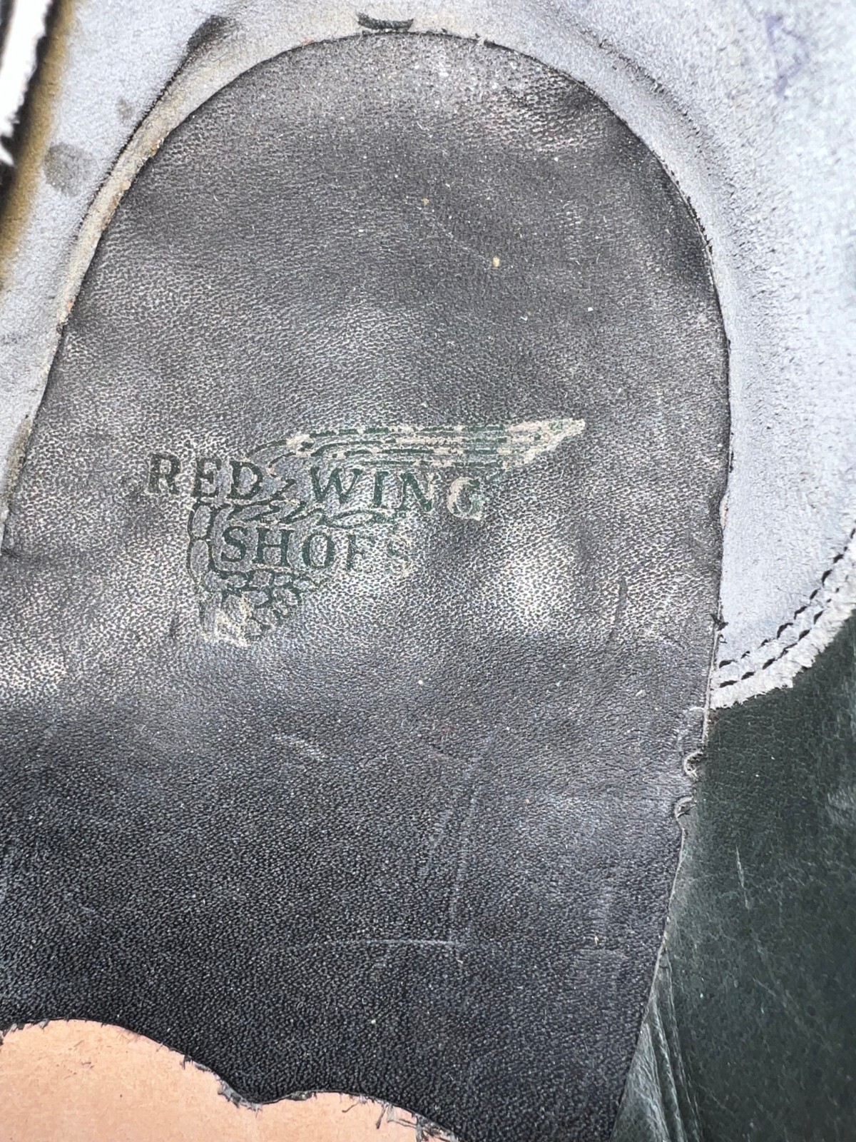 NOS Mens Sz 7 Vtg 1970s RED WING USA Shoes Black Leather Slip On Loafers RARE