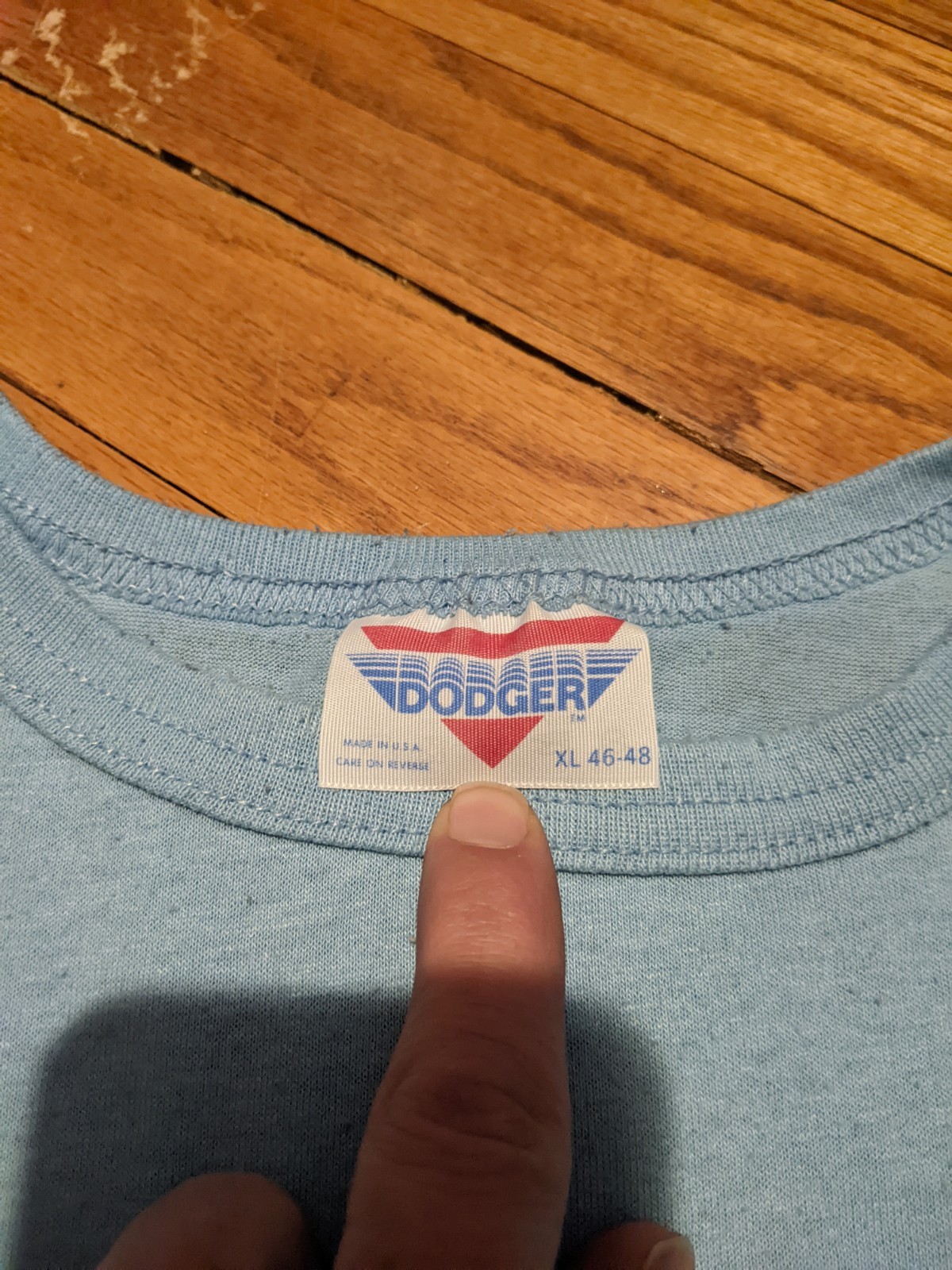 Vintage 70s Dodger Men’s Iowa Firefighters Memorial Blue Thin T-shirt sz XL