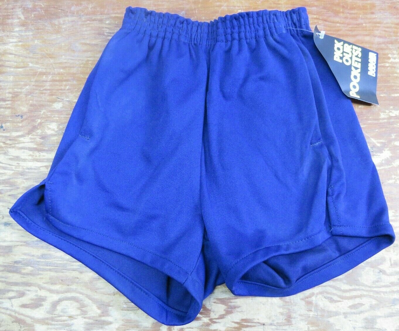 Vintage NOS 70’s Dodger gym running Shorts Youth Small Sizing Dark Blue (1)