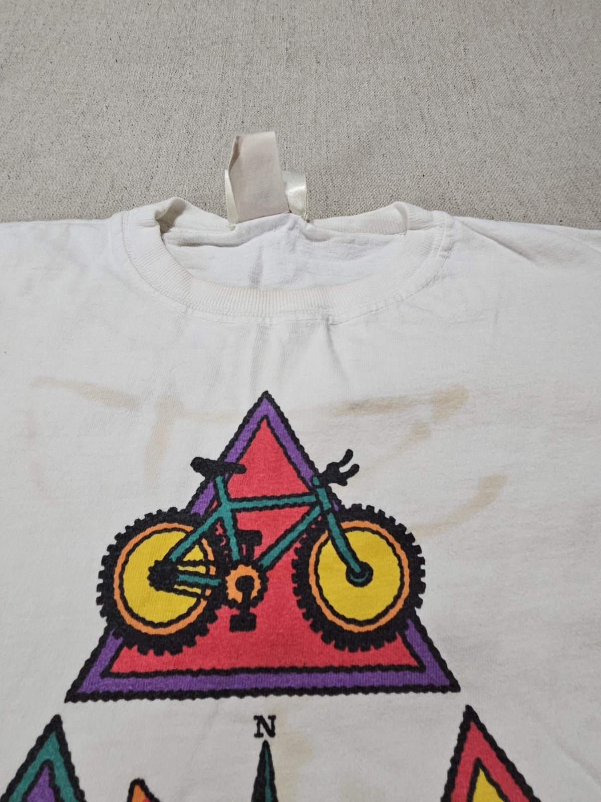Vintage L.L. Bean Kids USA Outdoor T-shirt Graphic Tee Canoe Compass 80s Large