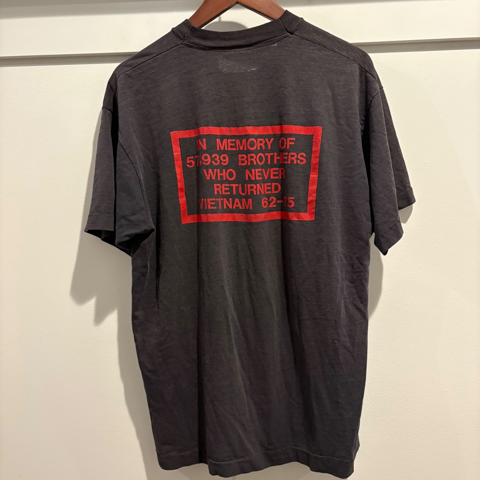 Vtg Screen Stars Daytona Beach Bike Week T-Shirt Mens XL Gray 1991 POW MIA