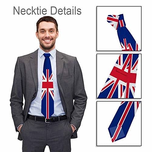 Men’s Ties Novelty Tie Necktie for Men Teen Boys Multicolor United Kingdom Flag