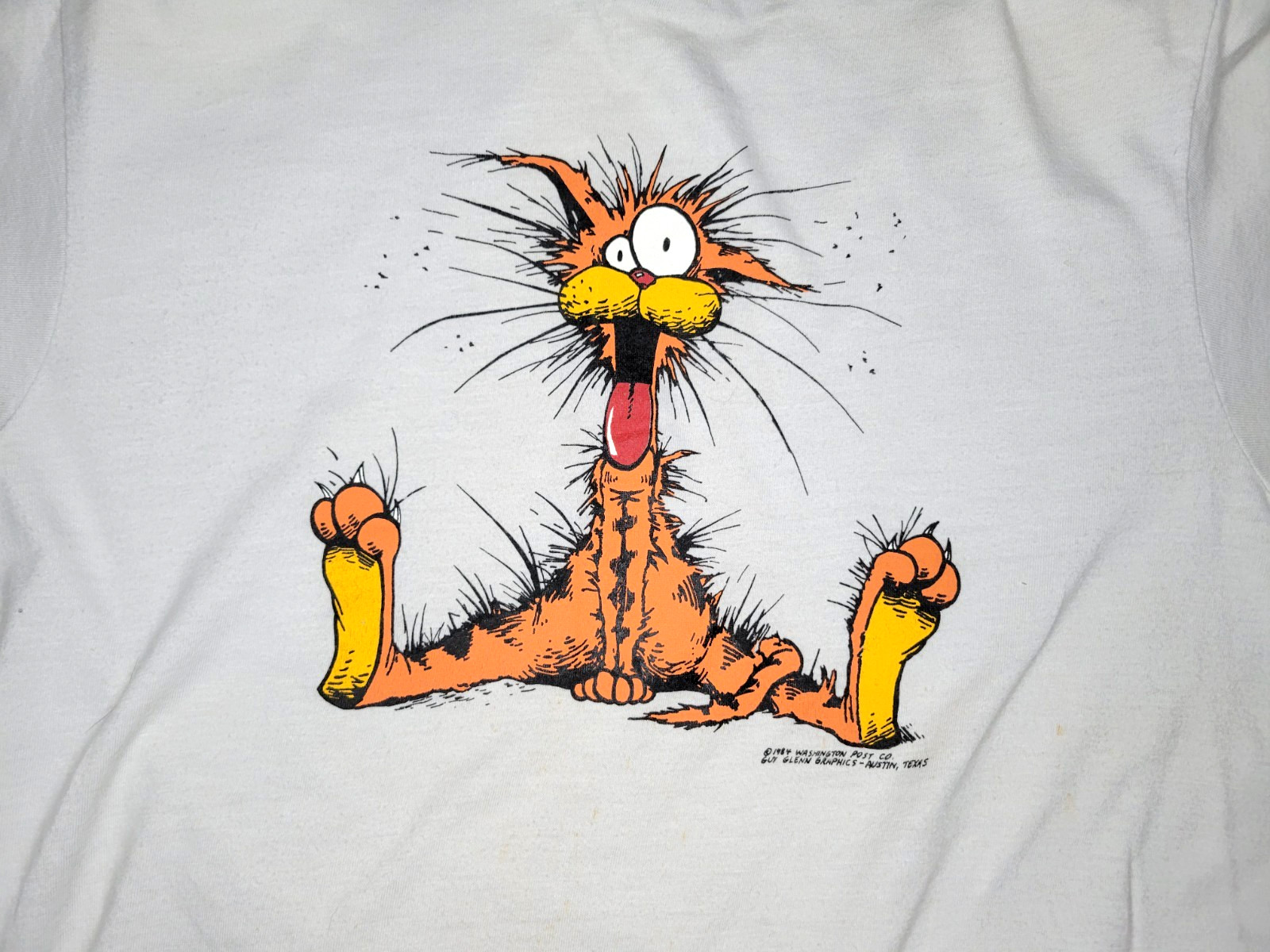 Vintage Bill The Cat T-Shirt 80s Cartoon Men’s M Single Stitch Bloom County 1984