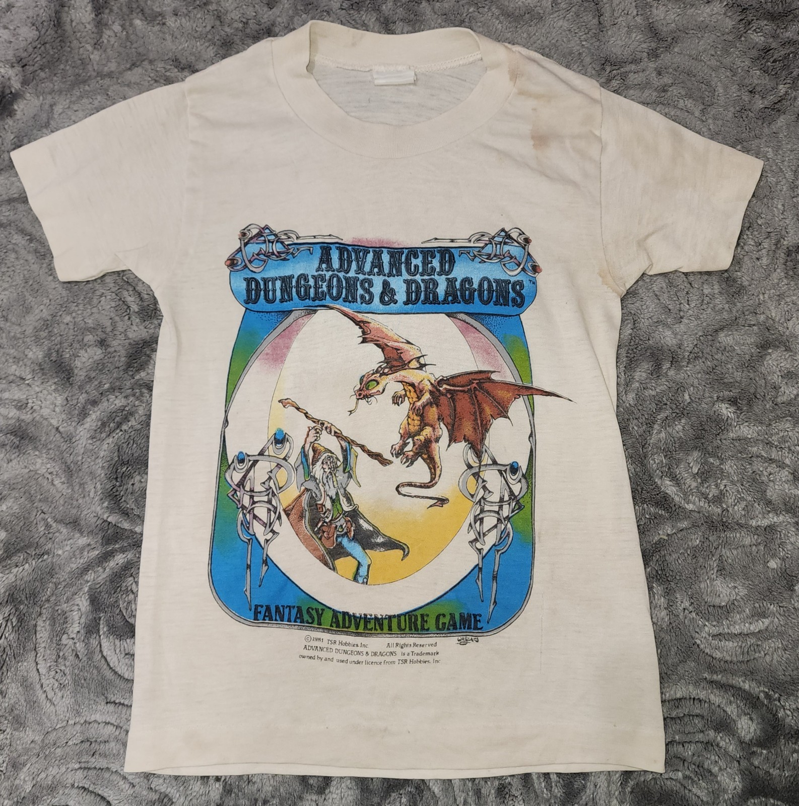 Old Vintage RPG 1981 TSR Hobbies Dungeons & Dragons kids T-Shirt Shirt 80’s