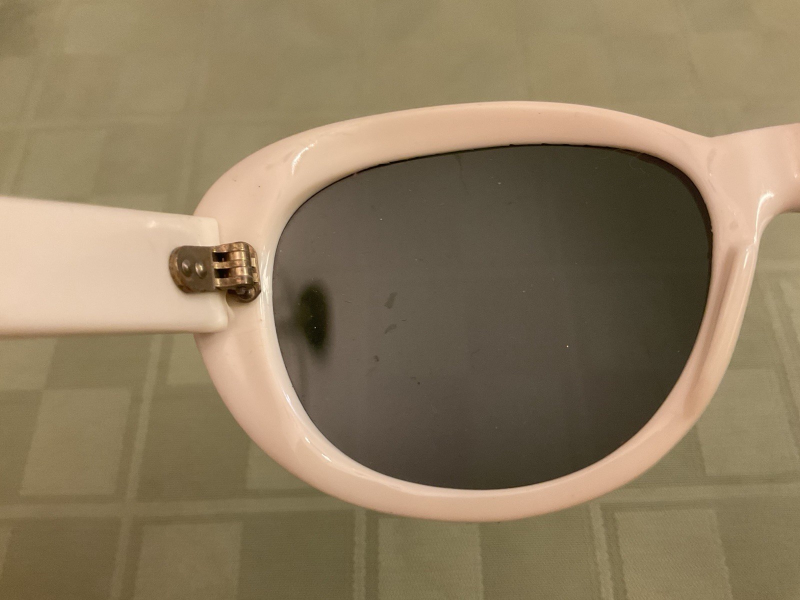 VINTAGE OVAL BLACK & WHITE Mid-century SUNGLASSES “MADE IN FRANCE”