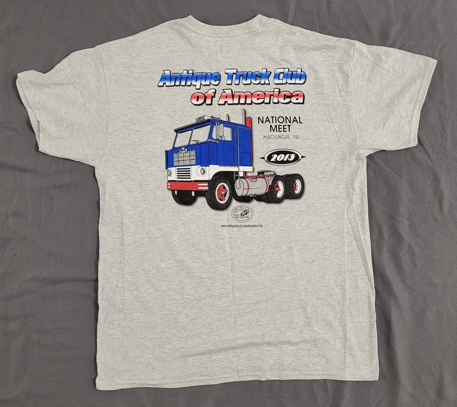Antique Truck Club of America 2000s Graphic T-Shirt Large Gildan Tag Gray