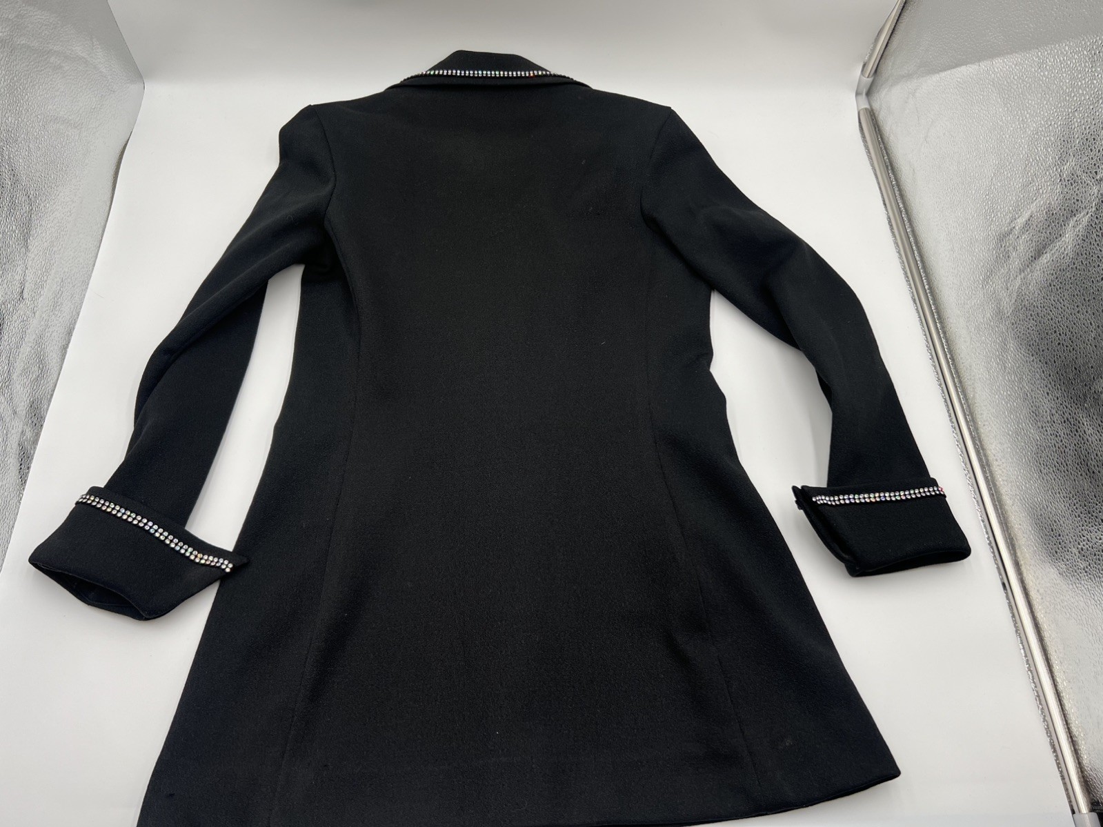 Vintage 60’s Cover Girl of Miami Black Rhinestone Trim Blazer Jacket Size XS/S