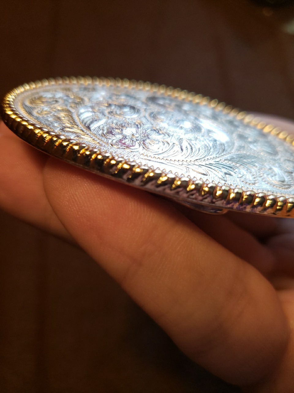 Western Floral Scroll Belt Buckle Cowboy Cowgirl Rodeo