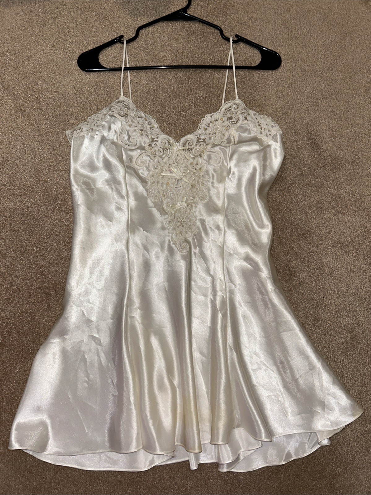 Vintage Frederick’s Of Hollywood White Lace Lingerie Bridal NIGHTGOWN