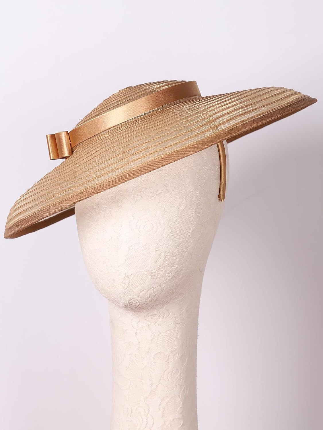 Vintage Fascinators Pillbox Hat for Women Straw Fedora Wide Brim Ladies Church S