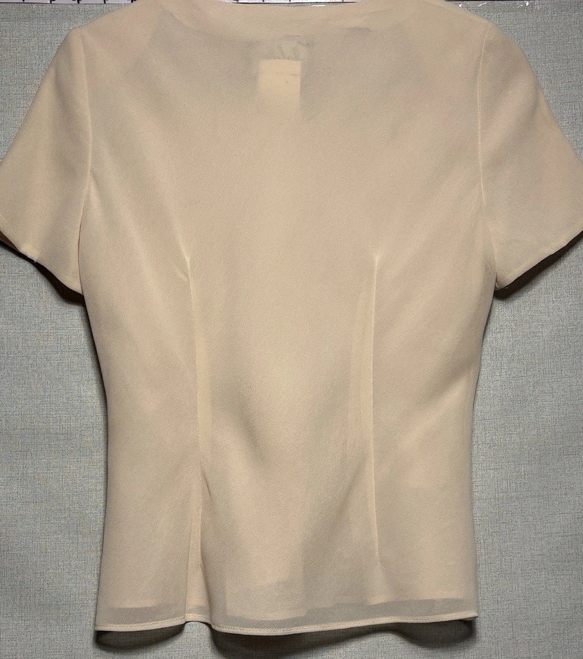 Jolibel Petite Skirt Suit Set Size 2 Beige Satin Vintage 90s