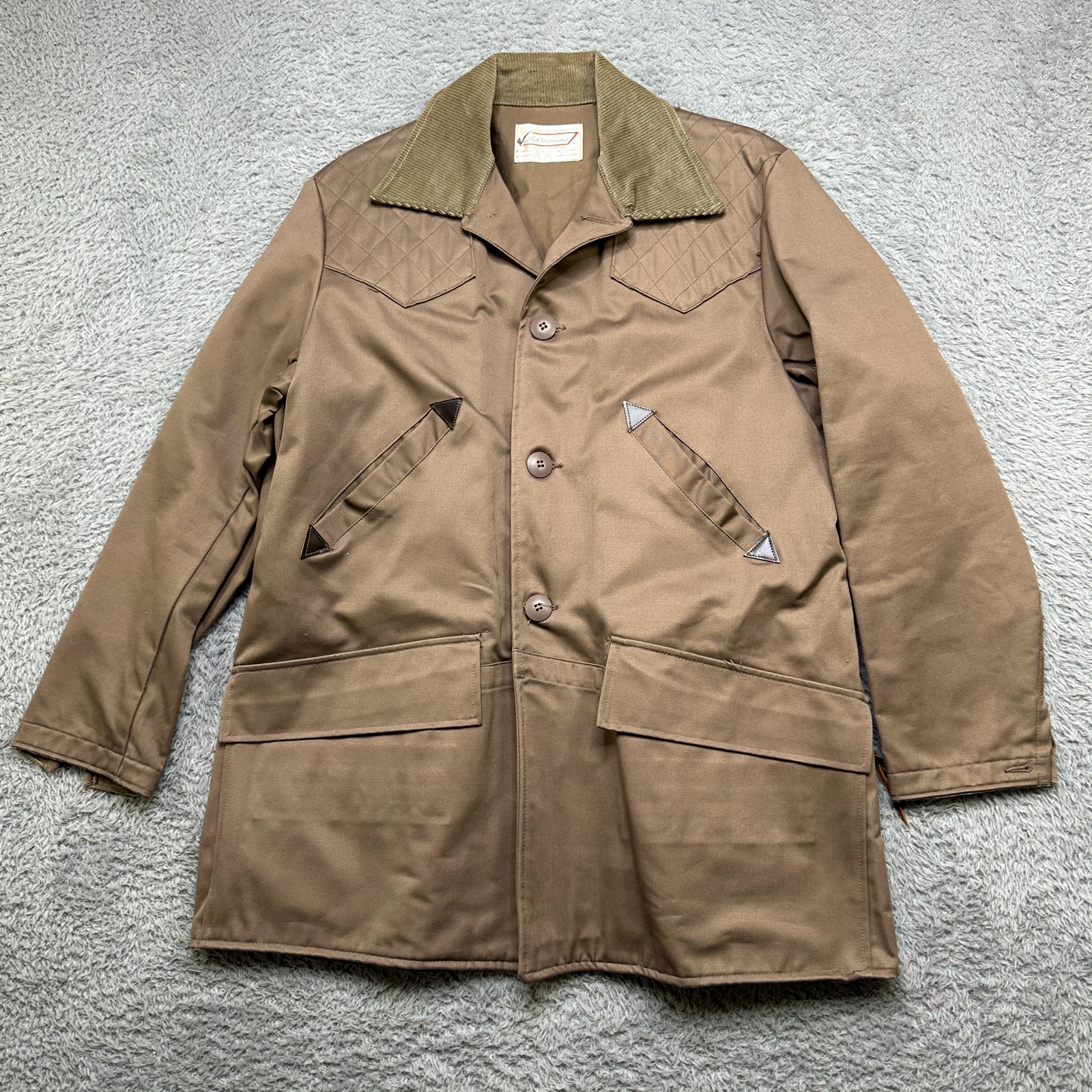 Vintage Ted Williams Coat Mens L Brown Sears Roebuck Hunting Shoot Flawless