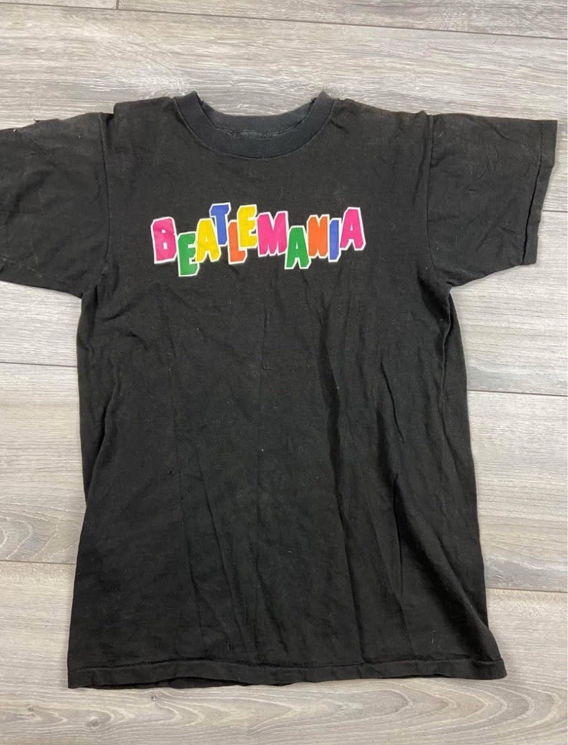 60’s Beatlemania Black Graphic Men’s T-Shirt Medium 38-40 100% Cotton