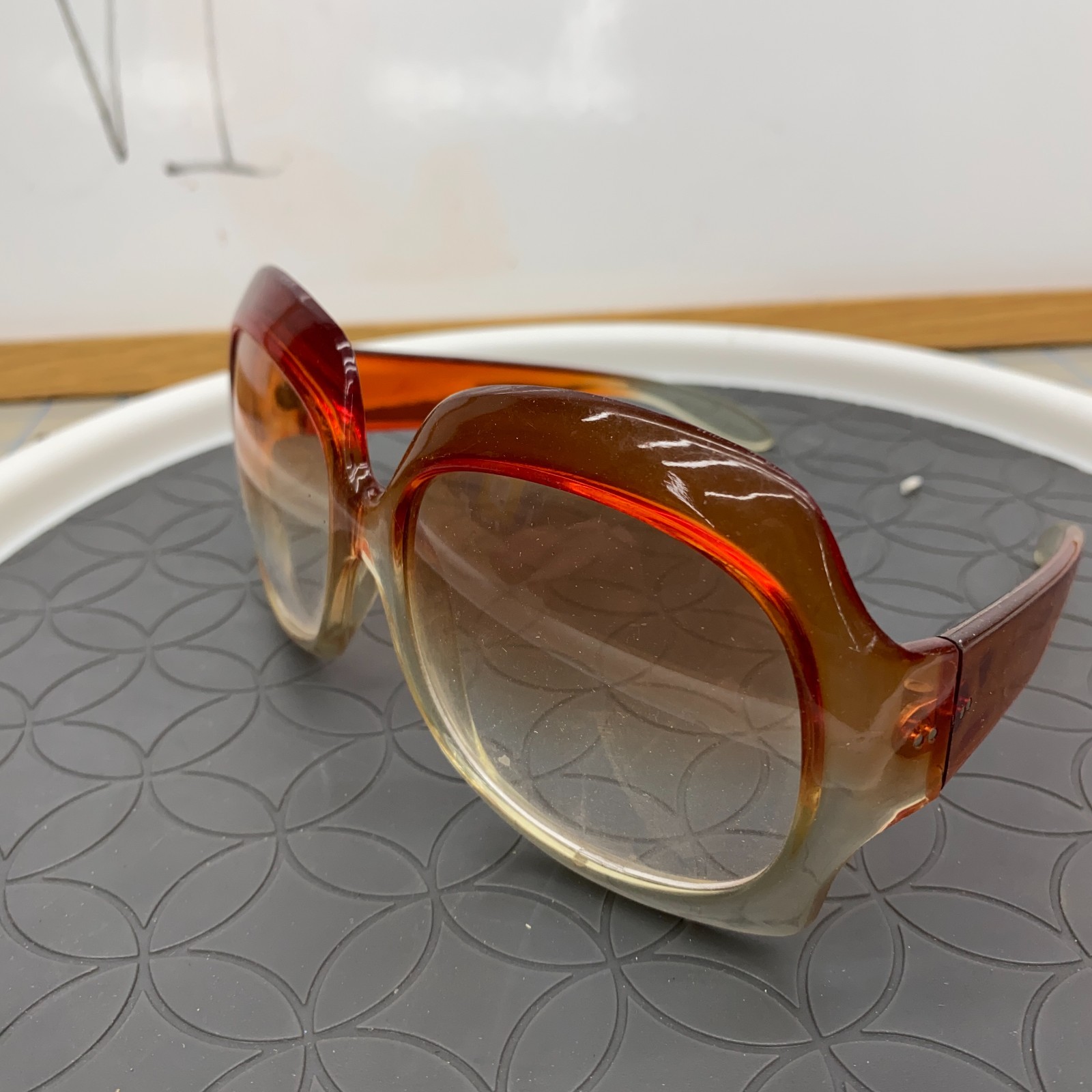 VTG 60s? Eyglasses Frames Oversized Prescription RX Unknown Brand Groovy