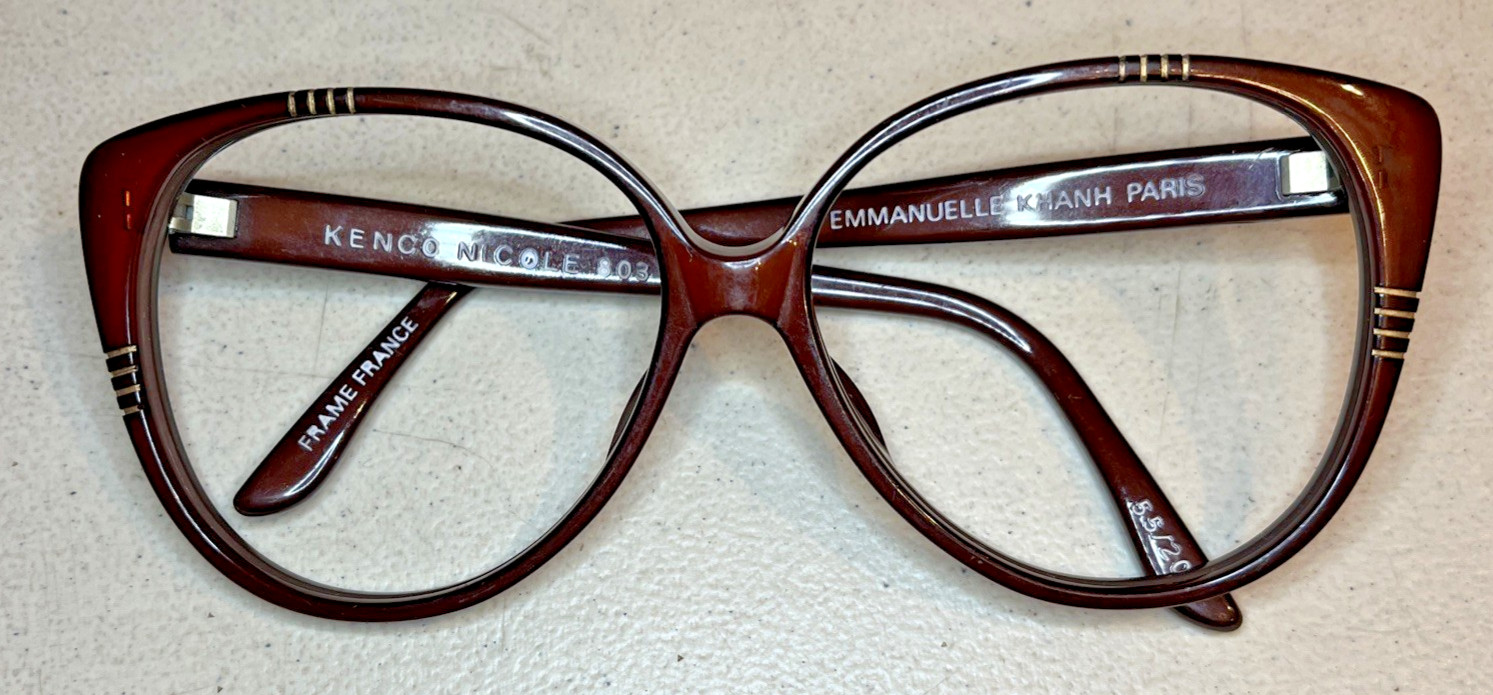 1 – Vintage Large Brown Kenko France 55×20 125mm temple