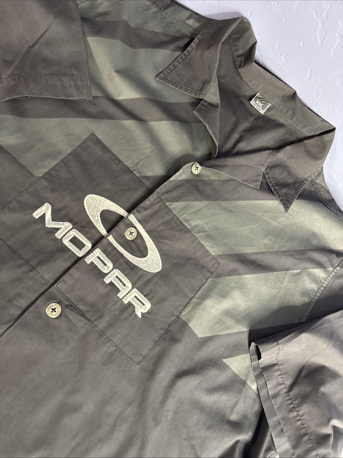 Oakley Software Mopar Racing Button Down Short Sleeve Shirt 90s Vintage 2XL