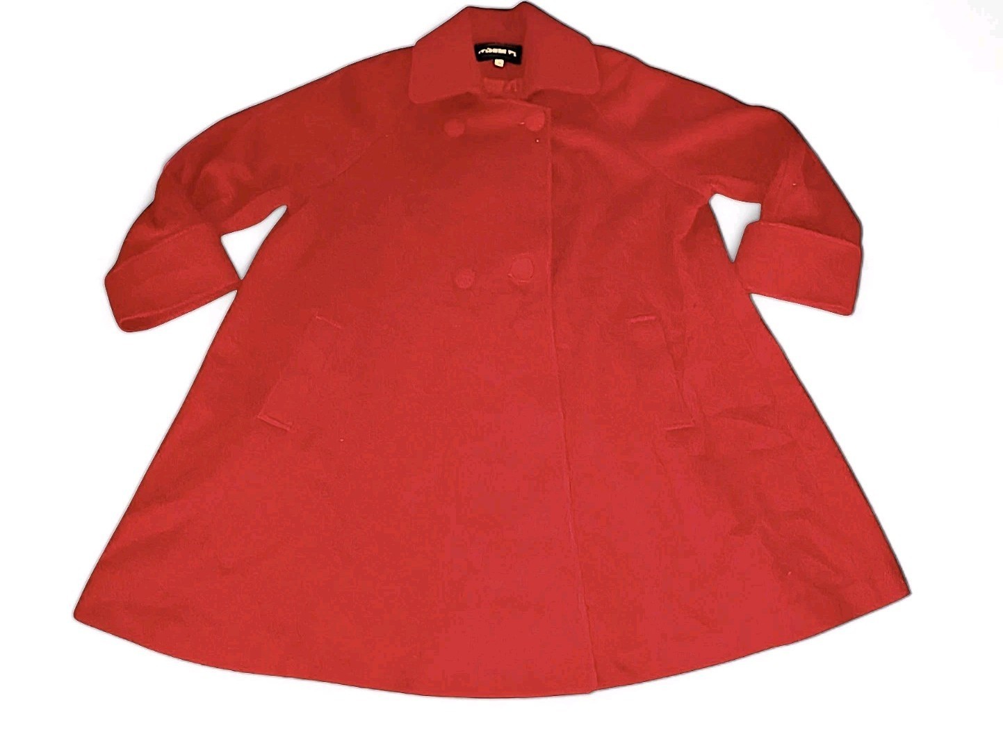 Vintage Coverups 100% Wool Red Button Woman’s Coat/Jacket Size 14