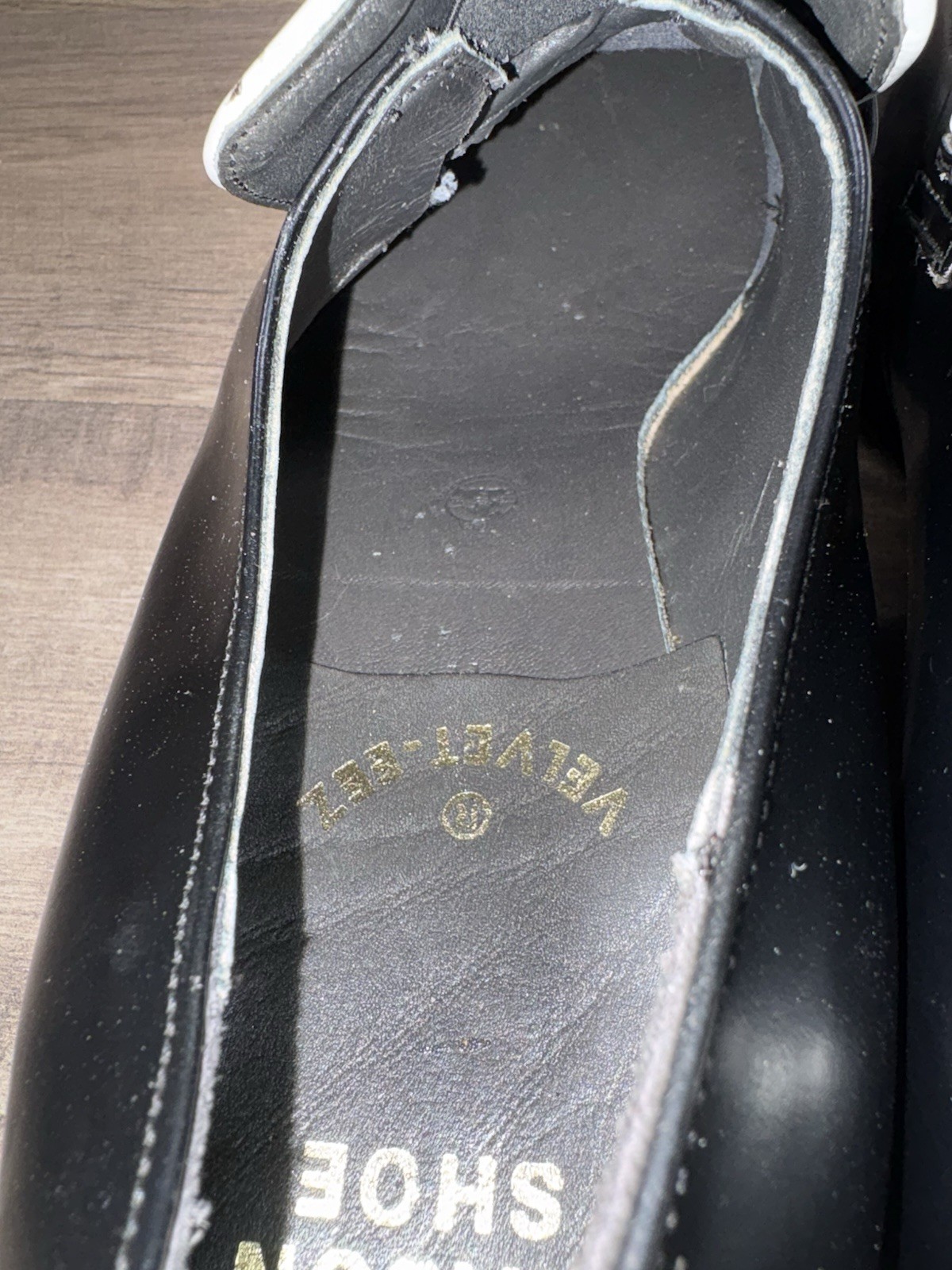 Mason Shoe Company Black White Loafers 1970s 2 Tone Disco Shoes Mens Size 11.5 E