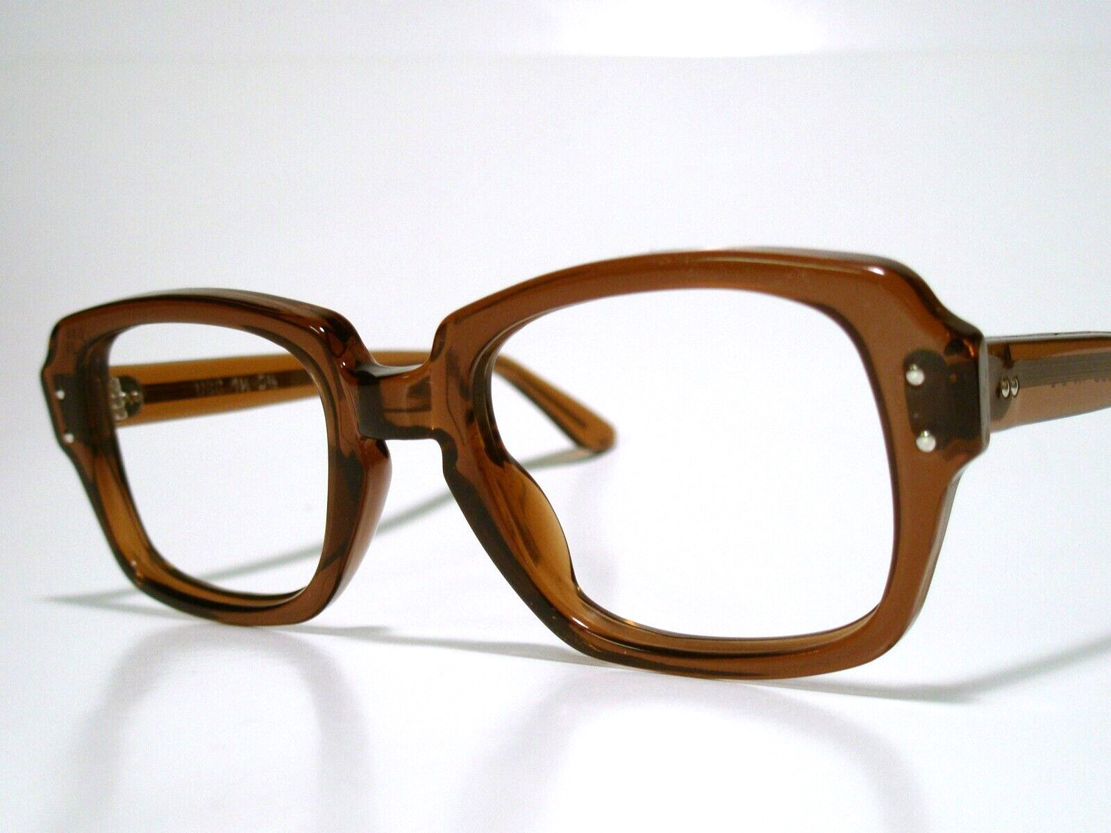 NOS USGI Issue BCG’s USS Size 48-20 Brown Sunglasses/ Eyeglasses Frame Vintage