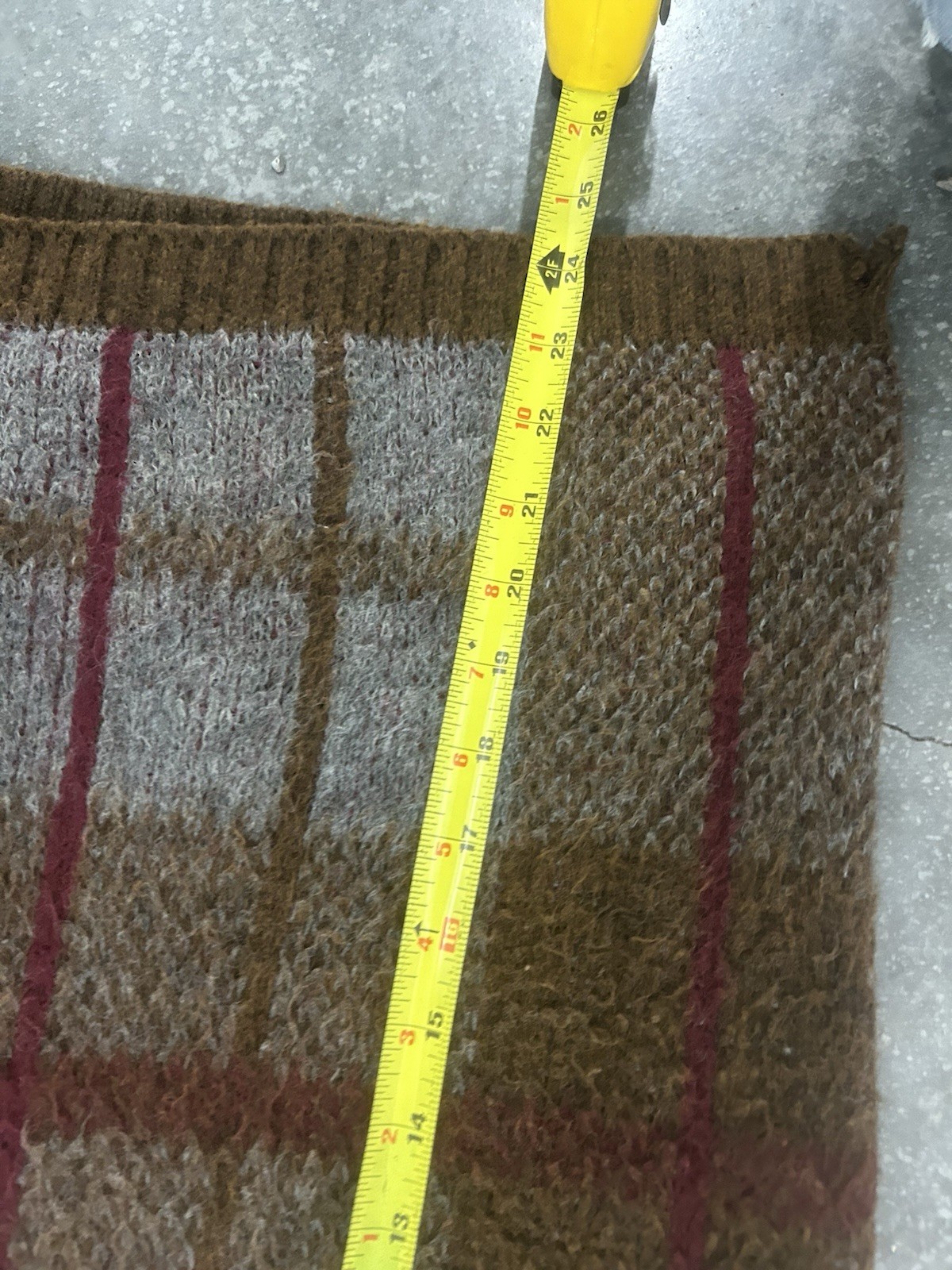 Vintage 50’s/60’sKurt Cobain Mohair Style Cardigan Brown V Neck Sweater Men’s L