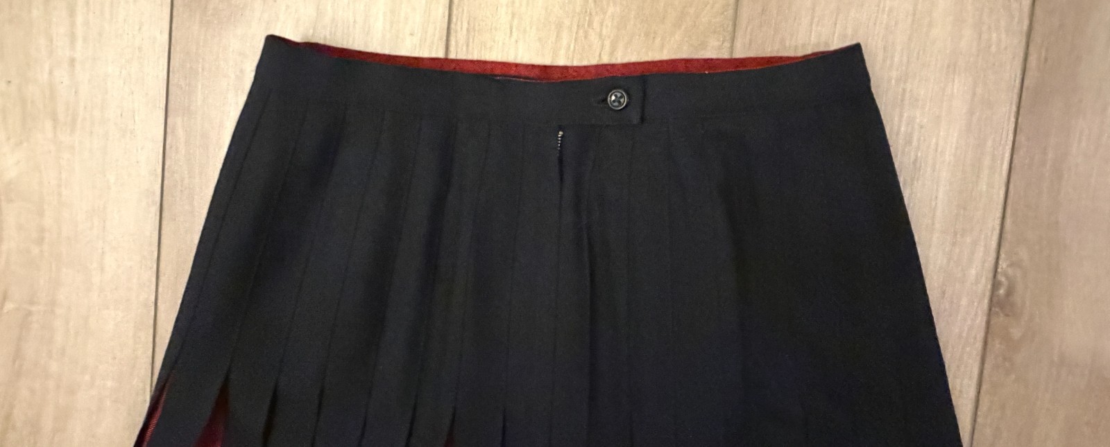 VTG Reversible Scottish Wool Pleated Skirt-Women 28″ Waist-Royal Stewart Tartan