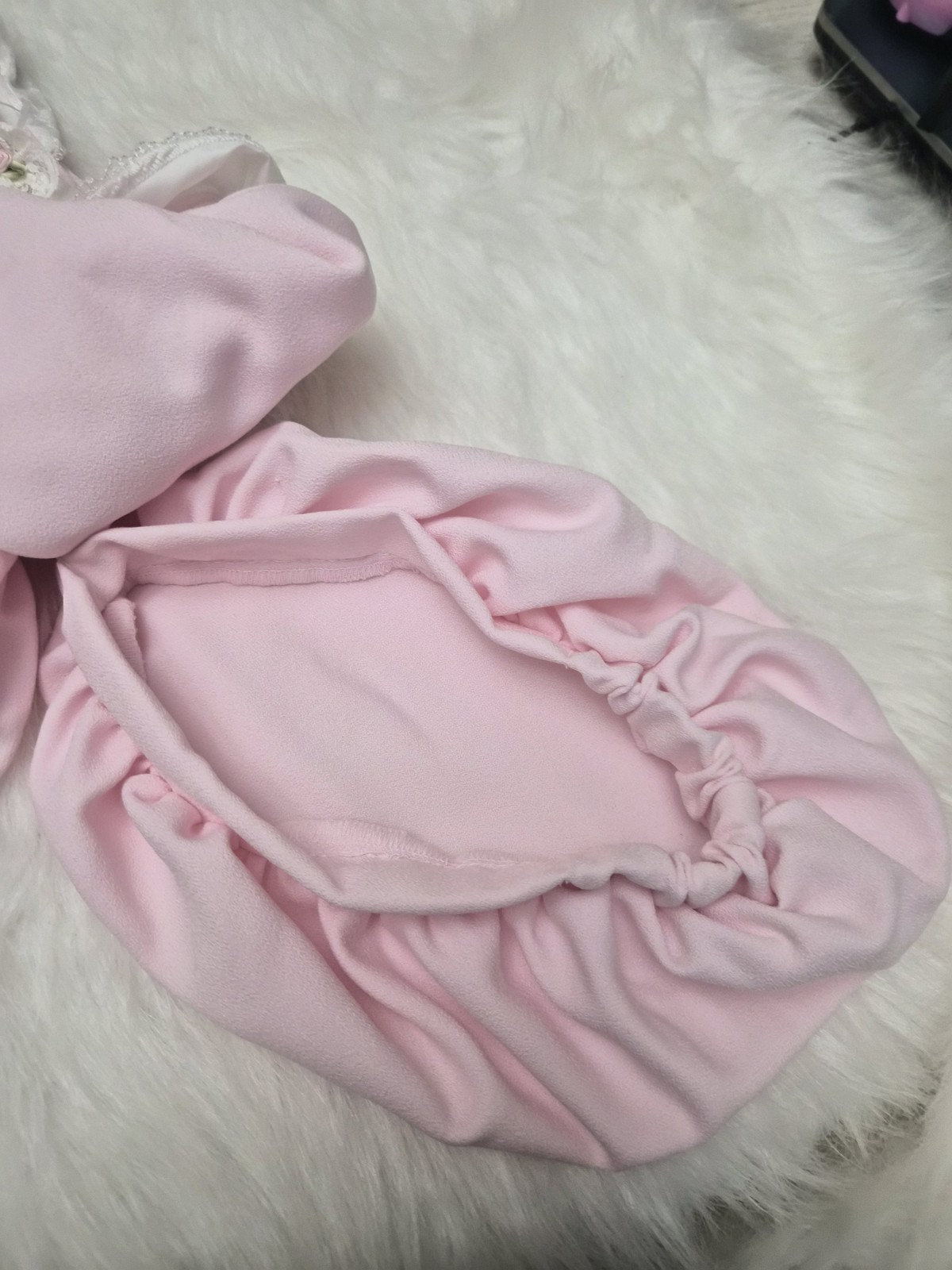 Vintage 3 pcs Baby Girl Dress Outfit Rose Cottage Size 12m Pink