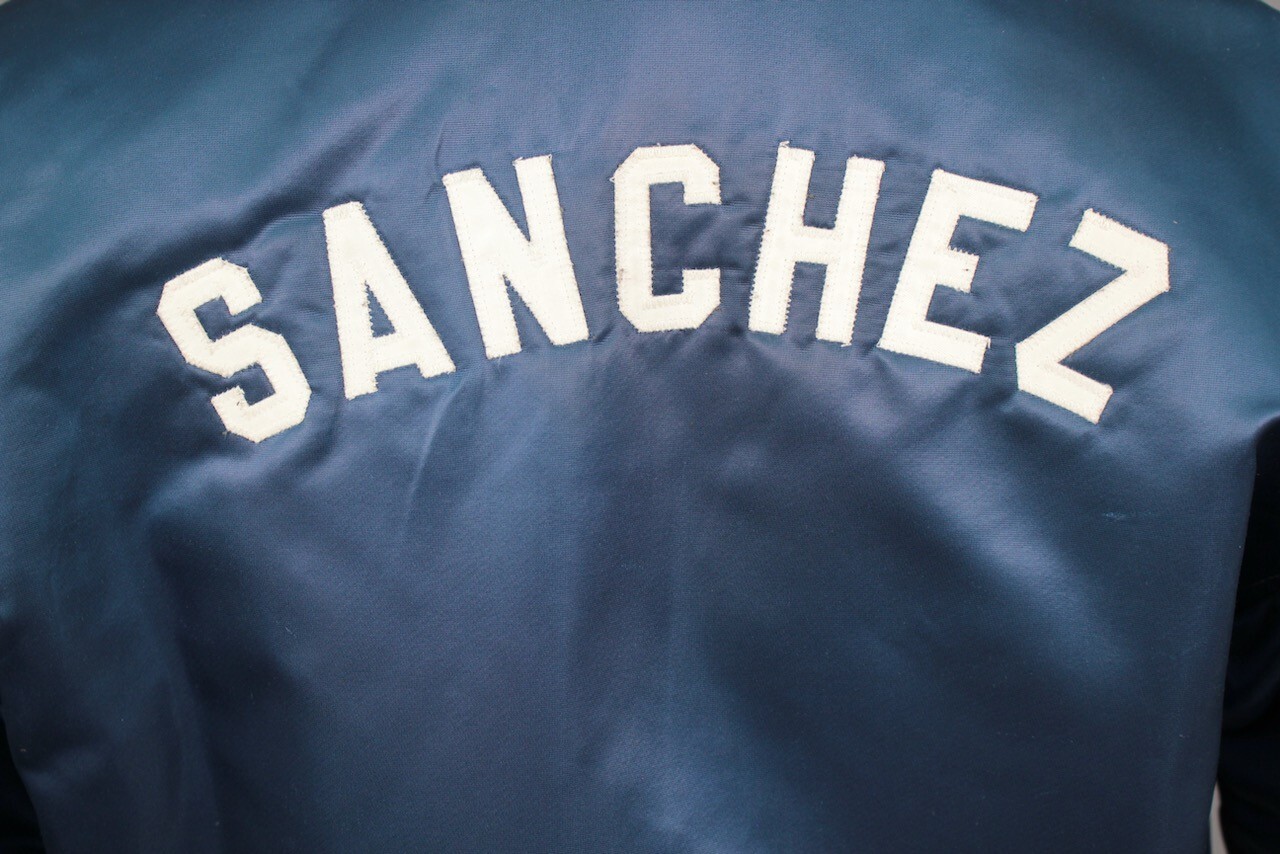 VTG Men’s 1980s Blue Satin Astros Felco Bomber Jacket Sz M 80s Sanchez