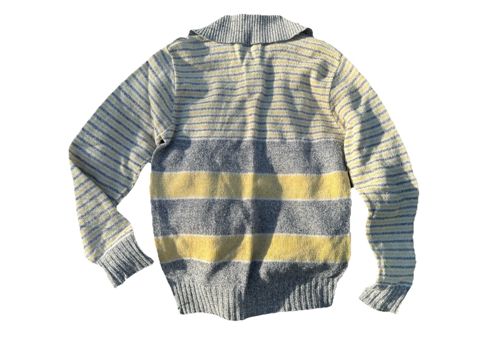 Vintage Yellow/Grey Sweater With Zipper