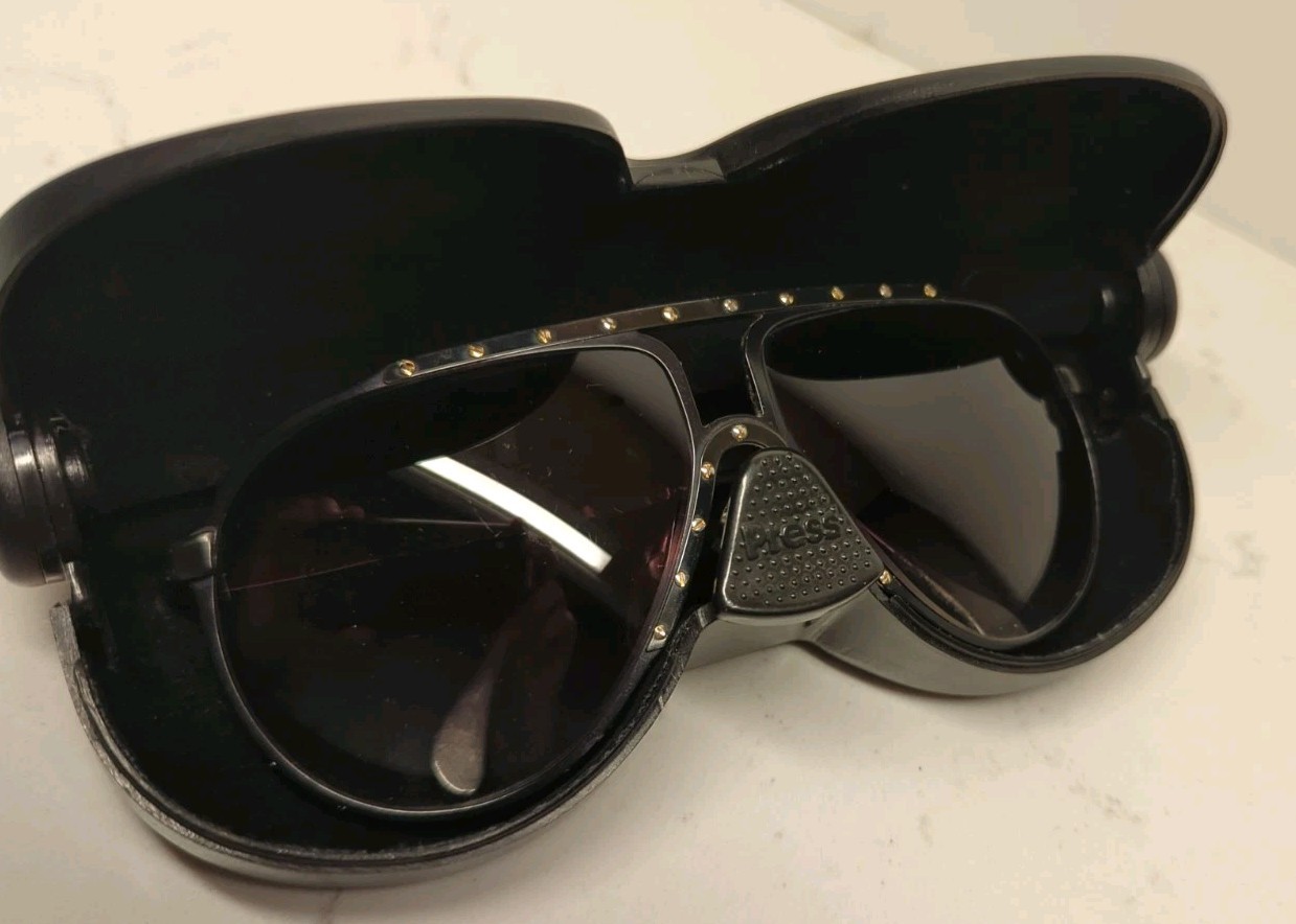 Vintage ALPINA M1 60-12 Sunglasses Black Miami Vice Made In Germany, Exc Cond