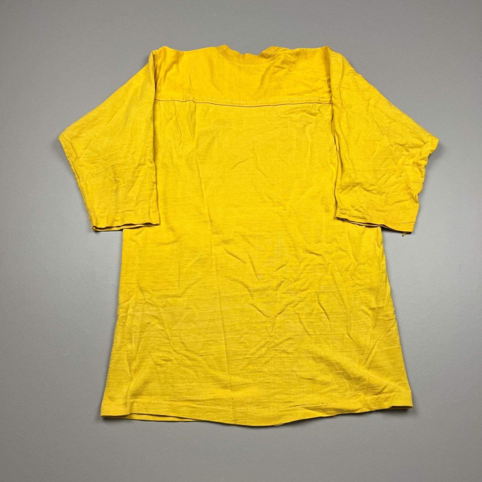 VTG Collegiate Pacific Berkeley Jersey Mens M Yellow 3/4 Sleeve 70s Oski Bear