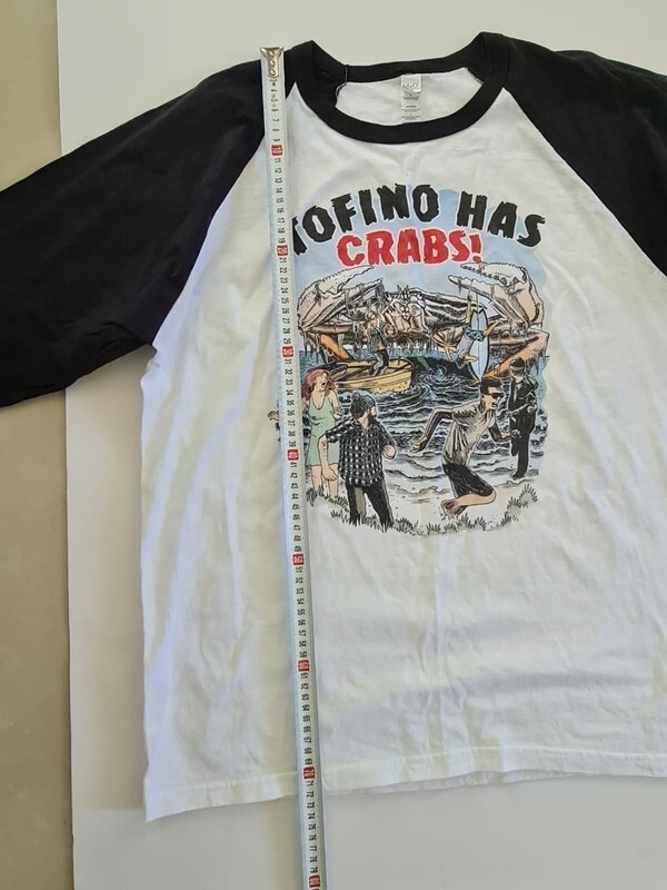 With Vintage Tofino Has Crabs Graphic Raglan Shirt Y2K Mens L M&O Heavy Baseball
