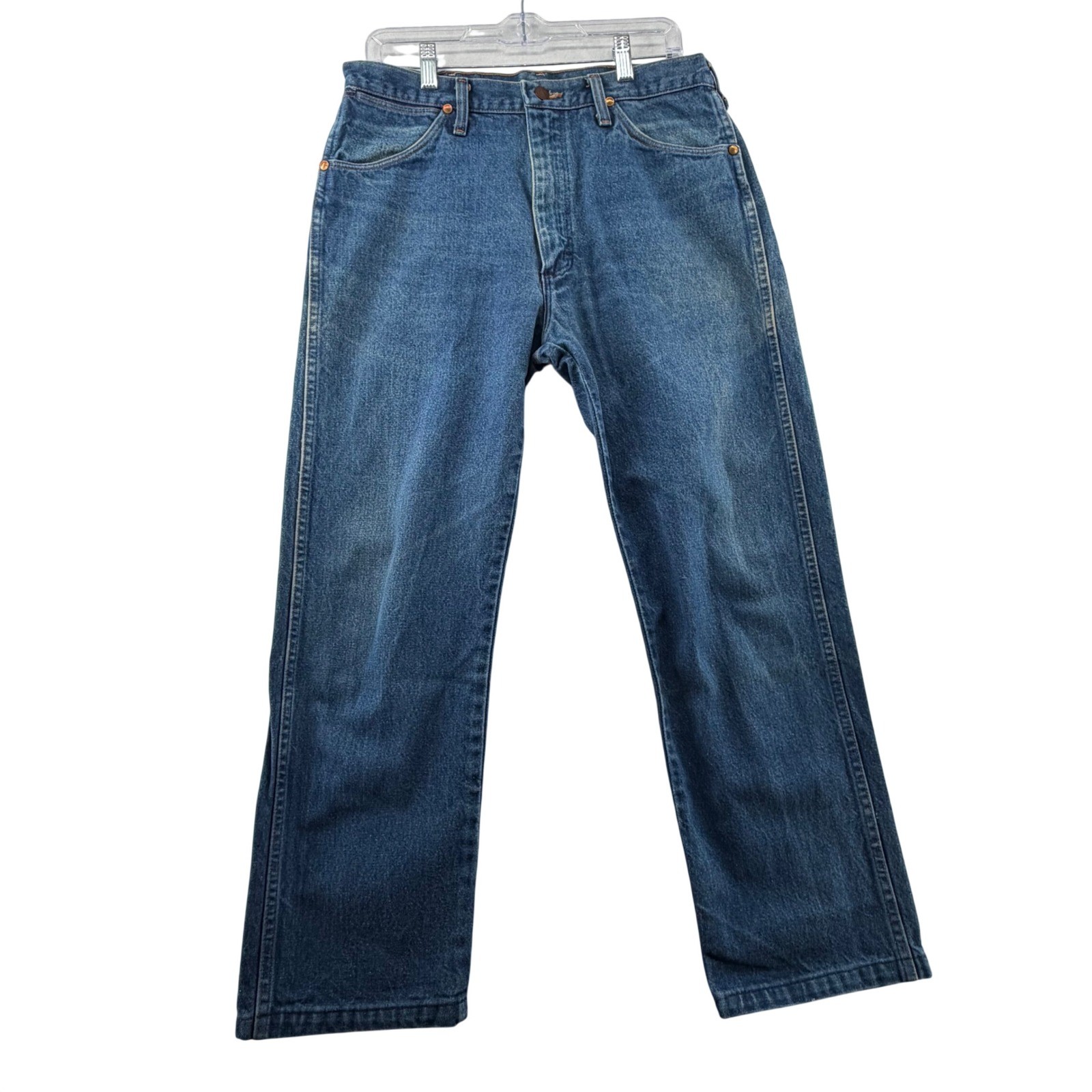 Wrangler Straight Leg Jeans Mens 32×27.5 Blue Medium Wash USA Vintage Set of 2