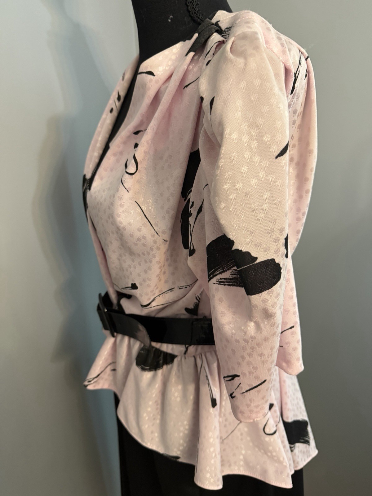 Vintage ︱Sally’s Girl ︱Pink & Black Dress ︱ Women’s Sz 14︱1980’s