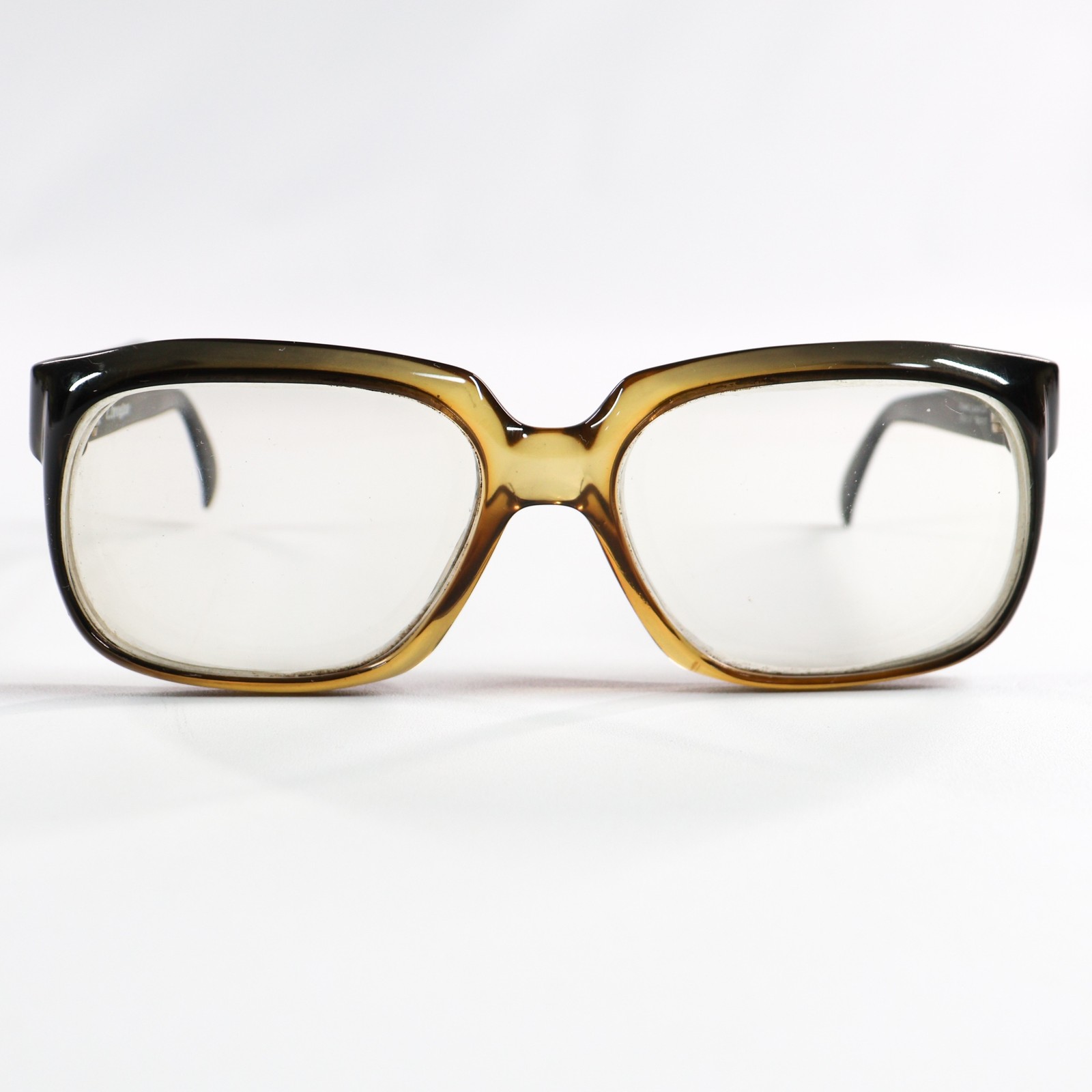 Vtg T. Brogan Eyeglasses Optyl 8702 21 56-17 Brown Thick Frames Canada Full Rim