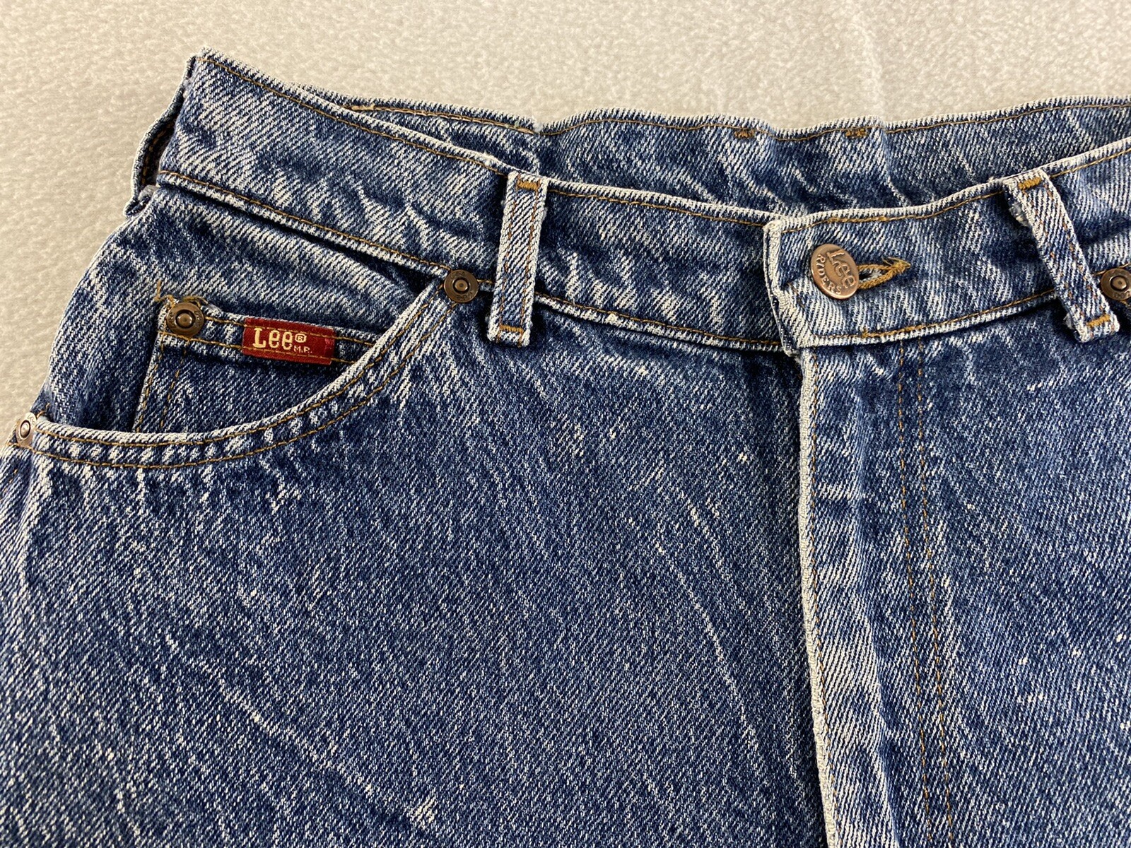 Vintage Lee Acid Wash Mom Jeans High Waist Tapered Leg Women Size 12 30″ x 27.5″