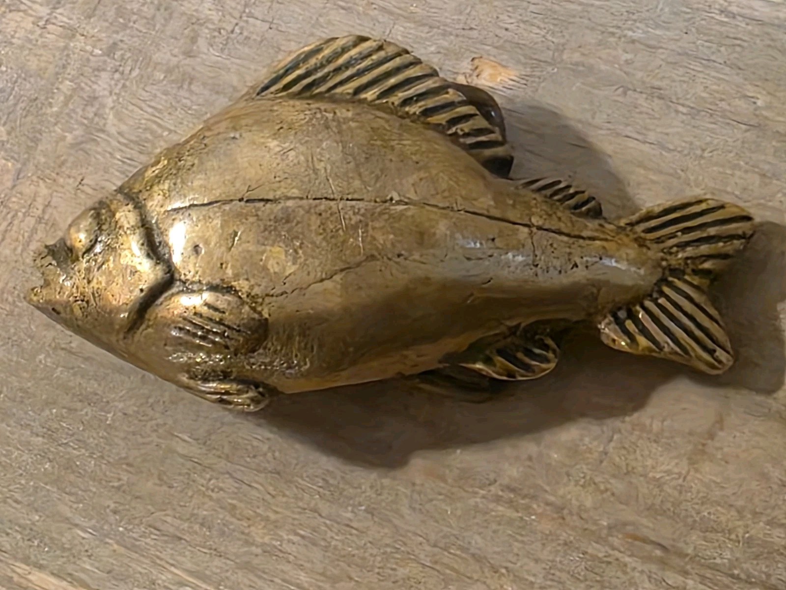 VTG 1970s Scott Nelles Signed Solid Brass Fish Belt Buckle Artist Handmade