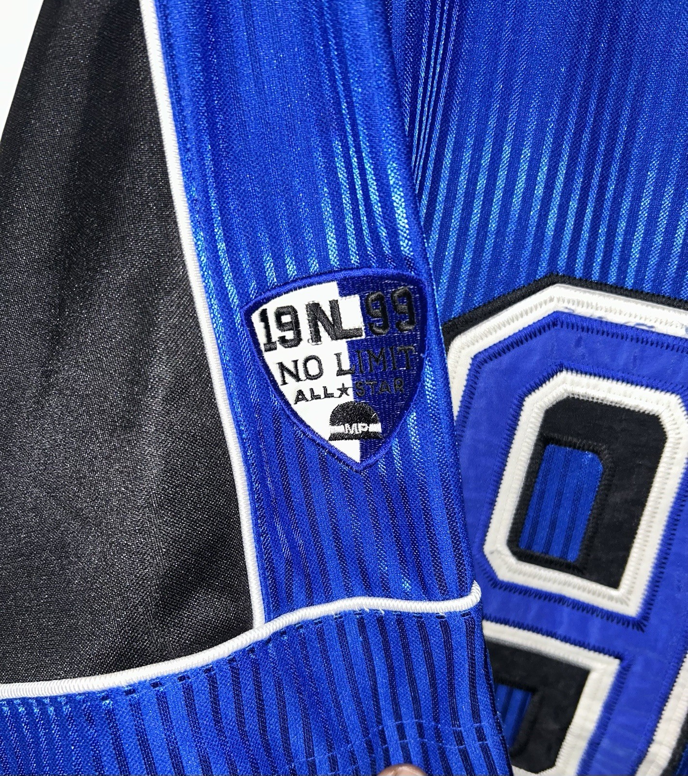Vintage 90s No Limit Soldier Gear Baseball Jersey #99 Dark Blue Black Size XXL