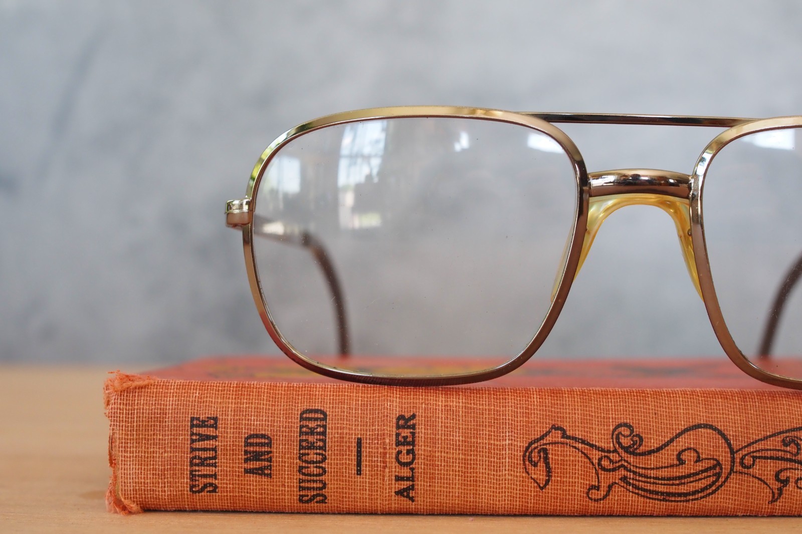 Vintage 1970s France Aviator Eyeglasses Pilot NOS Retro Nerd Preppy silver Tone